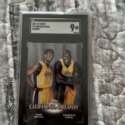 2000-01 TOPPS COMBOS #TC1 SHAQUILLE O'NEAL/KOBE BRYANT CALIFORNIA DREAMIN'