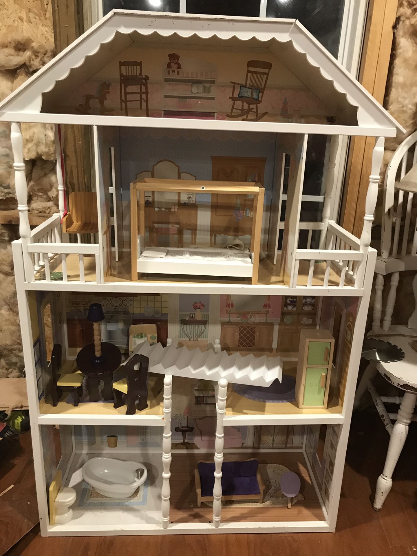 Doll house with furniture