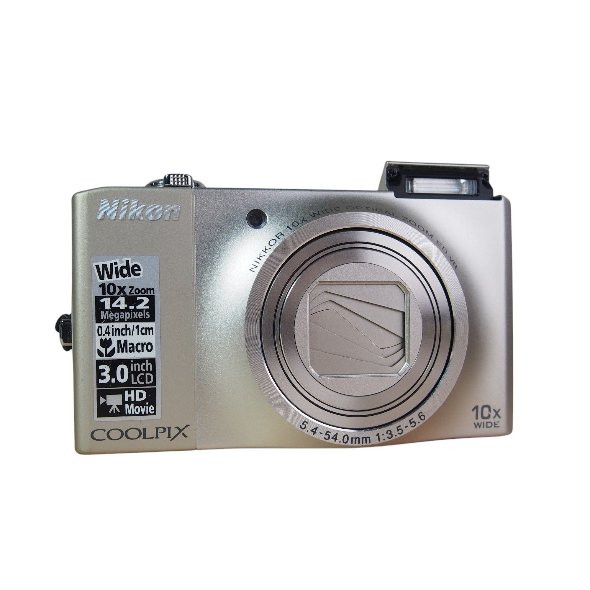 Nikon Coolpix S8000 14.2MP Digital Camera Bundle Silver w/Charger + Battery EUC Comes with: Camera Charger Battery Wrist Strap *Guaranteed to work! FU