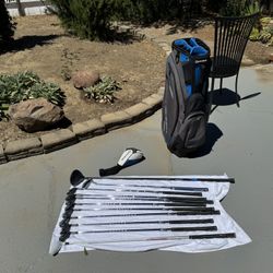 Full Complete TaylorMade Golf Set + Odyssey Putter – SpeedBlade Irons, JetSpeed Driver, Bag Excellent Deal!