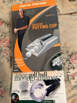 New Hank Haney Executive Putting Cup & Golf Ball Monogrammer