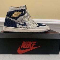 Air Jordan 1 Retro High Flyknit Derek Jeter RE2PECT Men's Size 9.5 ~ Read Description