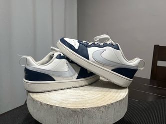 Nike Court Borough Low 2 SE White Valerian Blue Big Kids Youth 5Y BQ5448-121