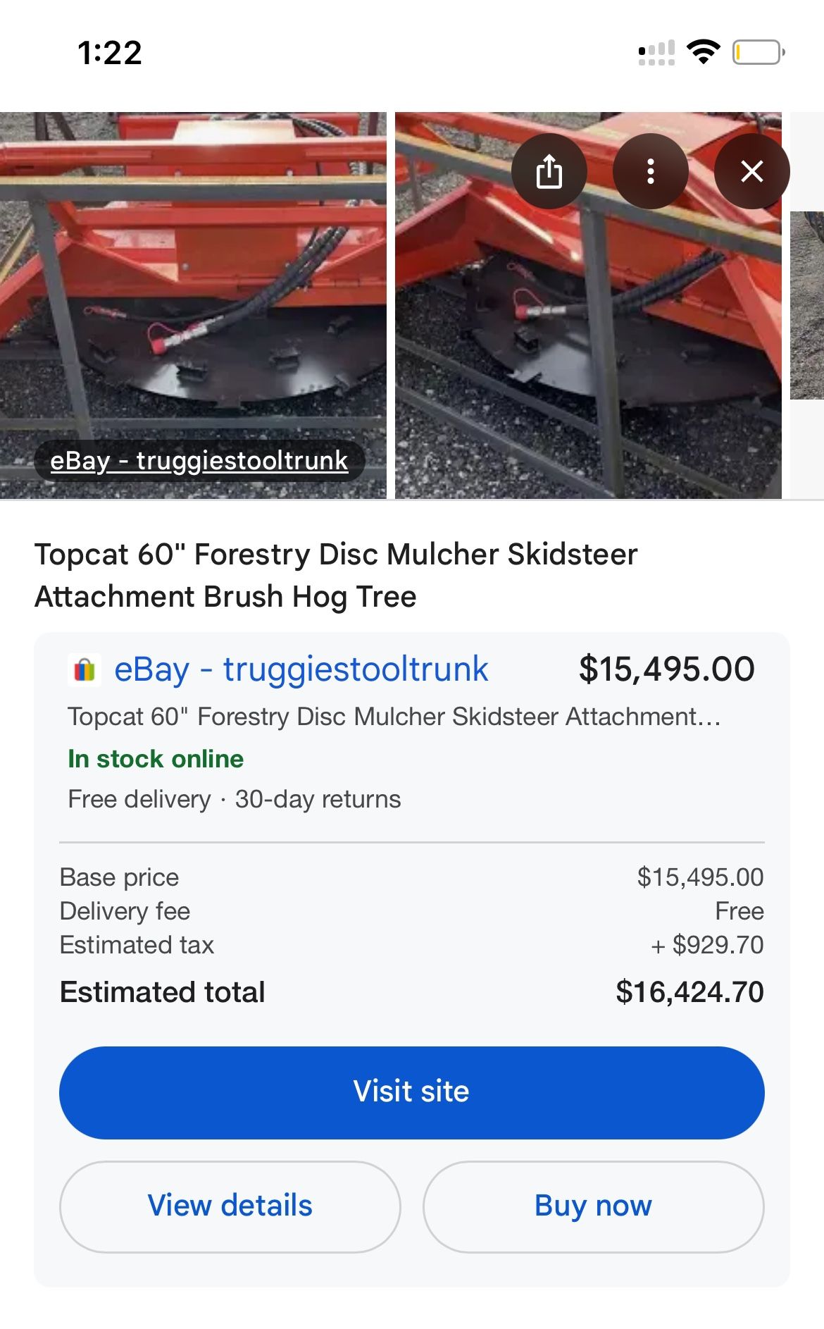 Top cat disc mulcher 60 inch cut for Skid Steer