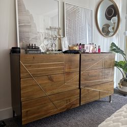 Mid century modern dresser and bedside tables