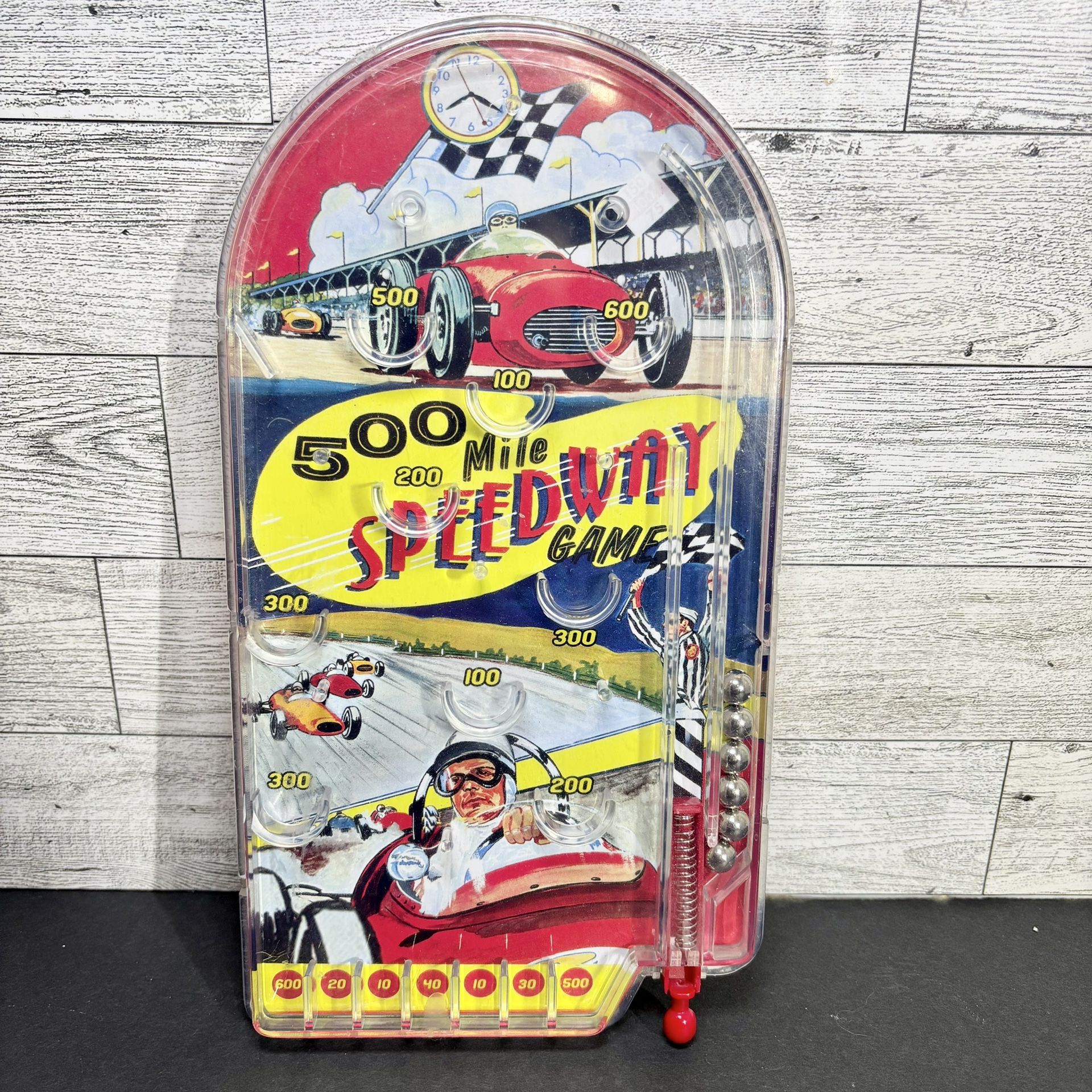 Hand Held Pinball Game 600 Mile Speedway Schilling Race car 2007