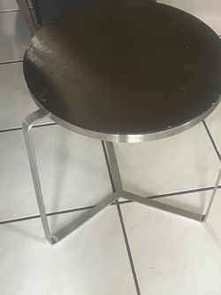 2 side metal tables