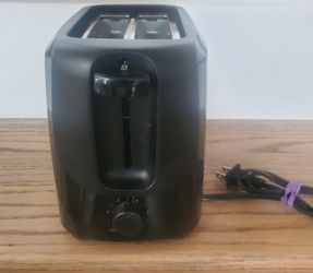 Walmart - Two Slice Toaster - 6 Settings - Black (9.5"L x 5"W x 7"H)