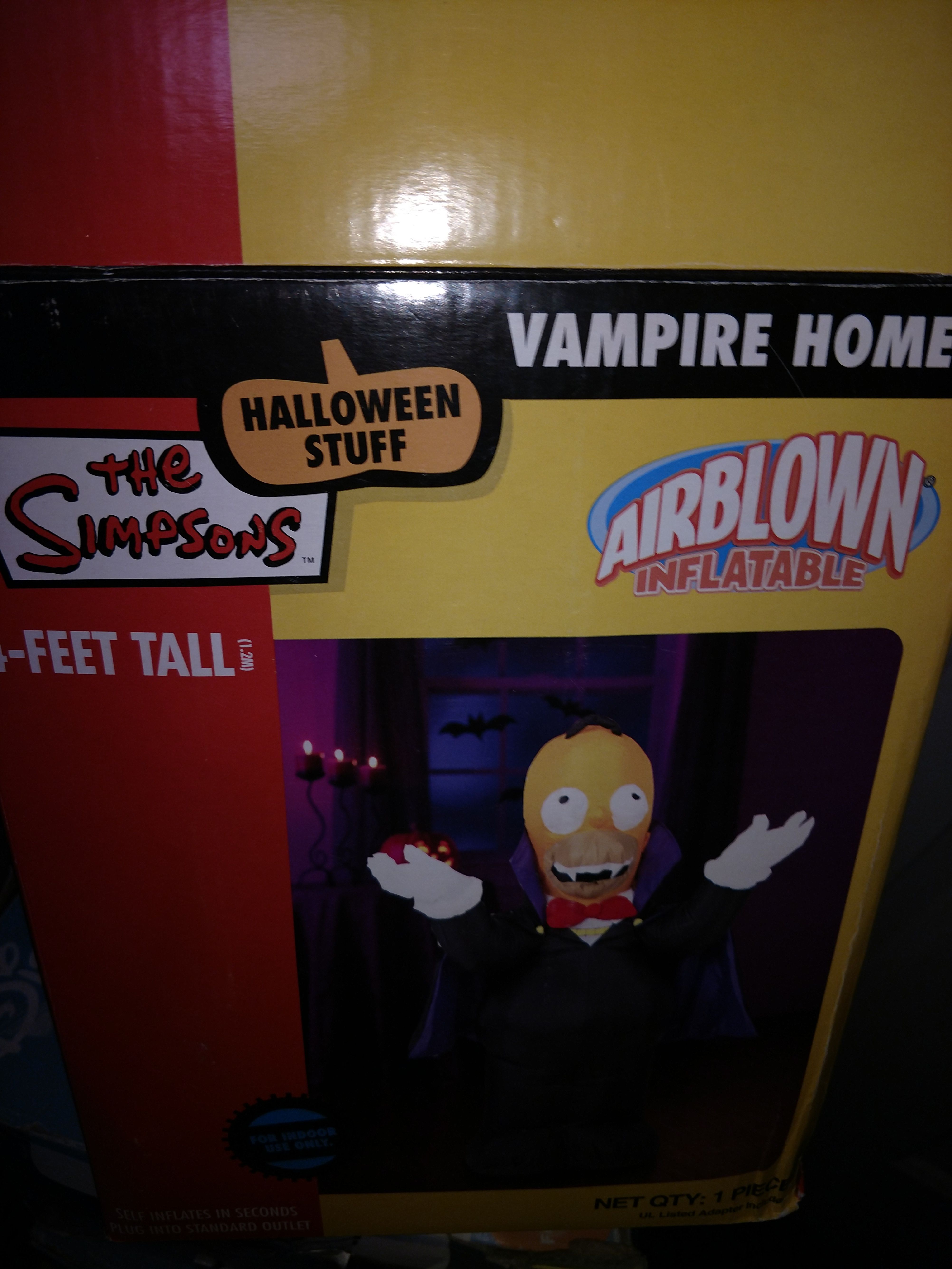 Halloween Airblown inflatable blow up Homer Simpson vampire