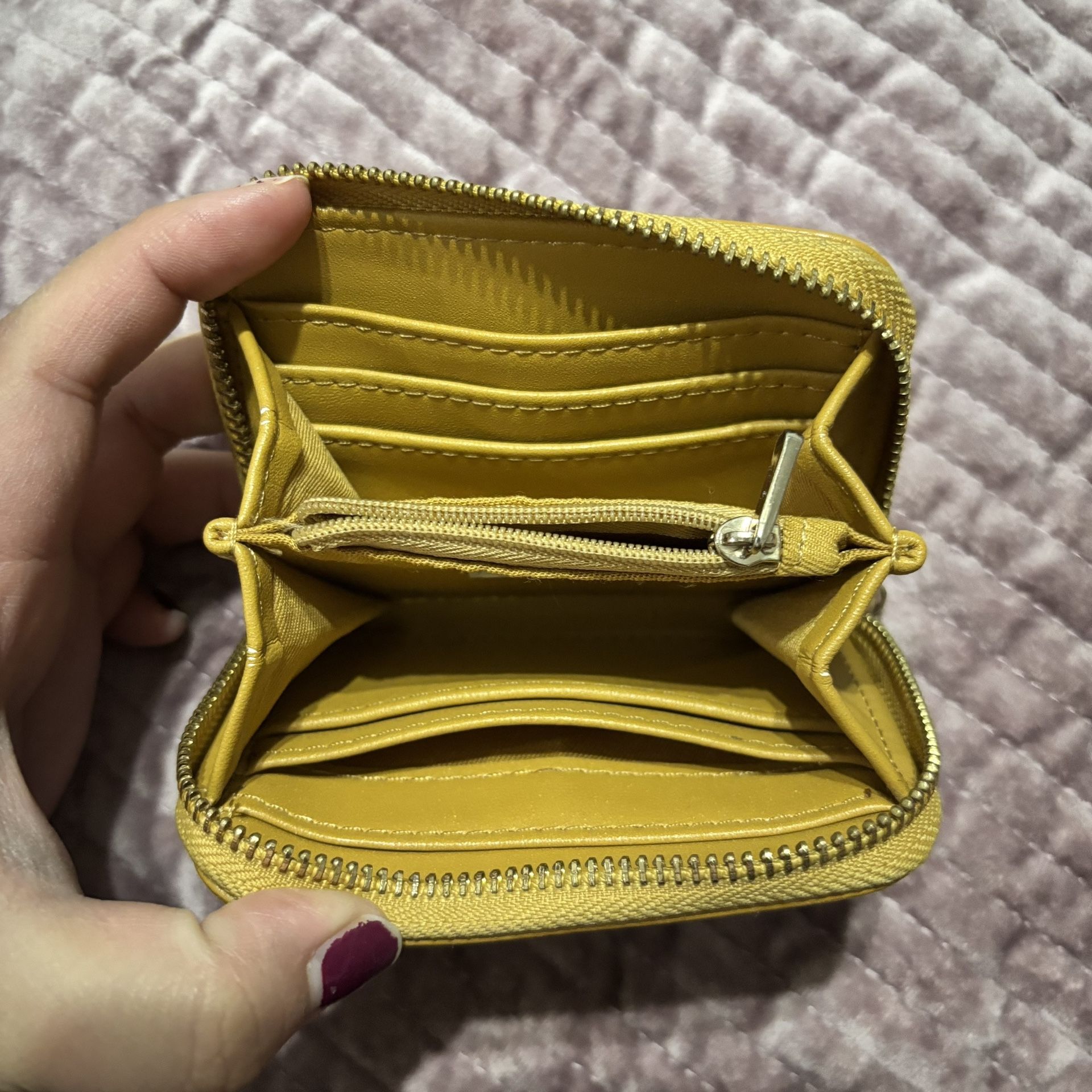 Small Yellow Mustard Wallet Women