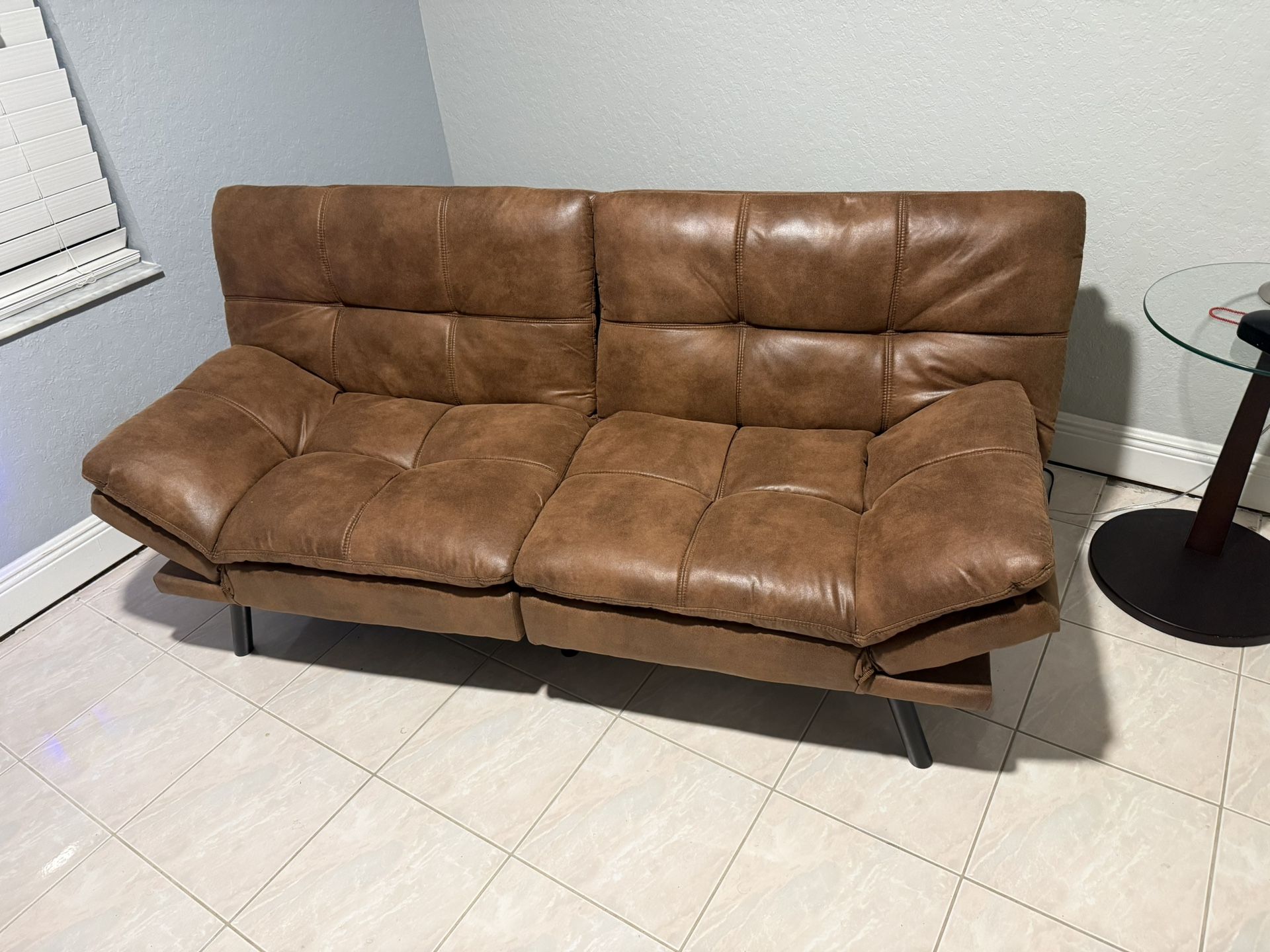Leather Futon Sofa Bed