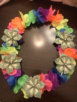 Graduation Money Lei (artificial flowers lei)