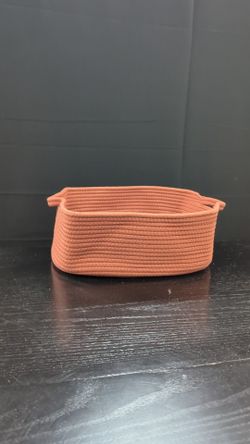 Terracotta Coiled Rope Storage Basket