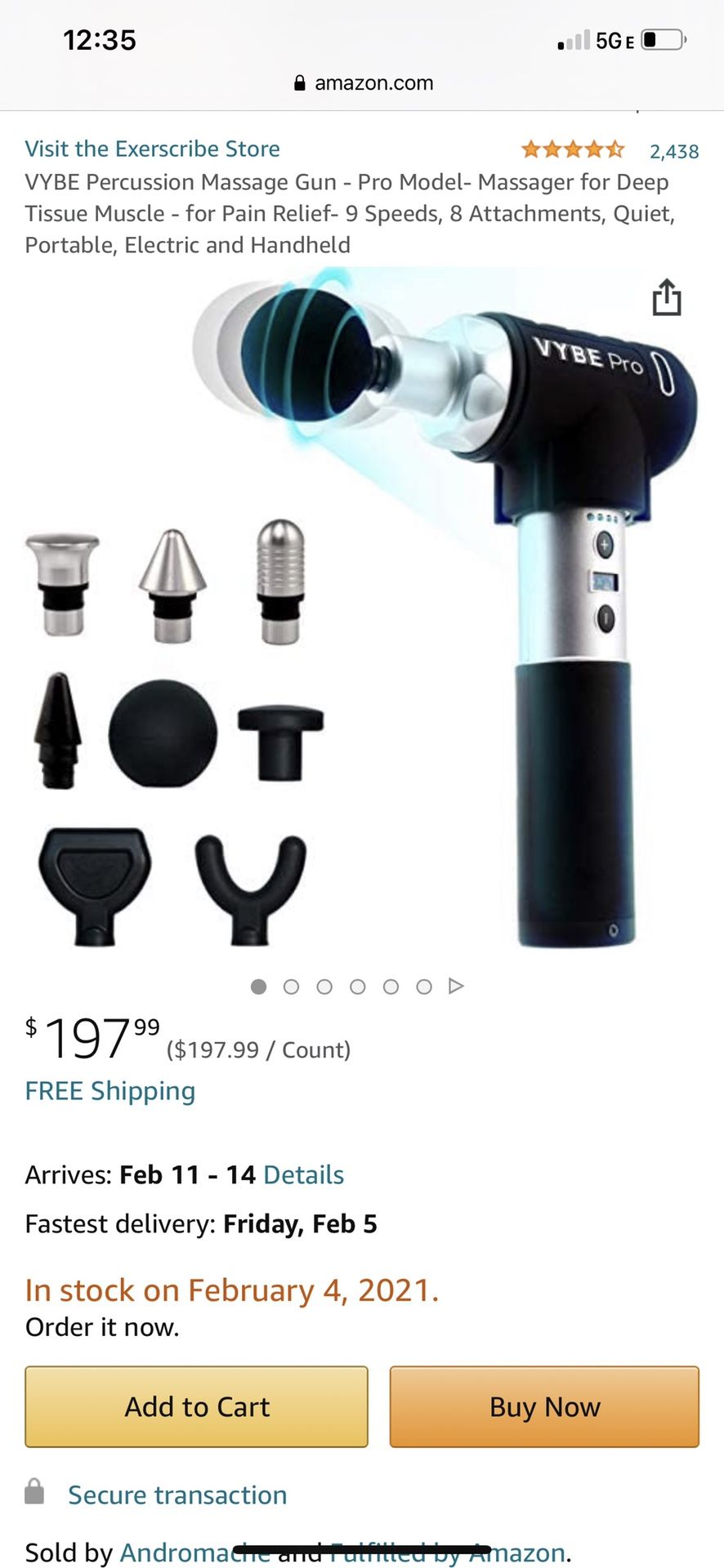 Brand New Vybe Pro Massage Gun