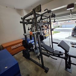 Smith Machine 2001 | Multi-Use Adj Bench | Gym Equipment | Fitness | Squat Rack | Excercise |🔴WEIGHTS AND BARBELL SOLD SEPARATELY 🔴 FREE DELIVERY 🚚