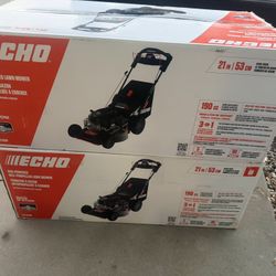 ECHO 21 in. 190 cc Briggs and Stratton Gas 3-in-1 Dual Blade RWD Self-Propelled Lawn Mower with Single Lever Deck Adjustment Good Condition Like New 