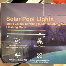 New In Box Solar Pool Light With Remote