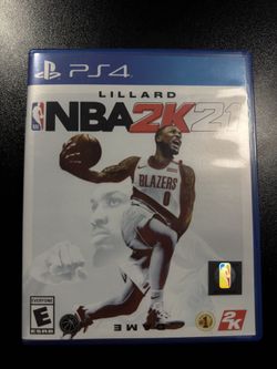 NBA 2K21 Video Game Sony Playstation 4 Damian Lillard Cover