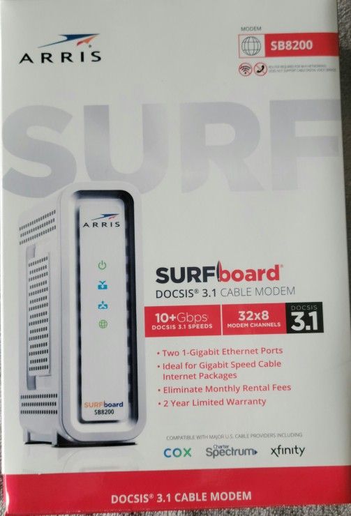 Arris SB8200 SURFboard 3.1 Cable Modem Wi-Fi