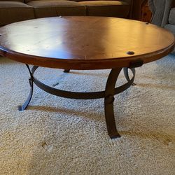 Wood And Iron Coffee Table