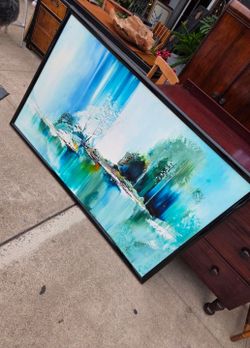 AUTHENTIC LARGE-FORMAT GALLERY PIECE: ABSTRACT LANDSCAPE BY DANHÔO (CIRCA 2000)