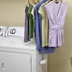 Magnetic Laundry Valet Hanging Rod - White