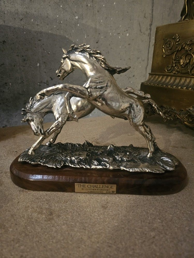Gunther Granget Numbered Brass Equine Statue