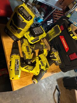 Ryobi drills and work speaker