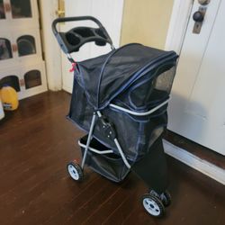 Folding Three Wheel Small Pet Stroller