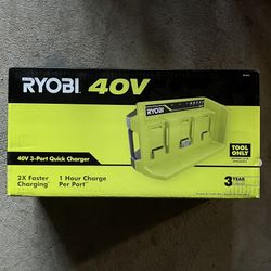Ryobi 40V 3-Port Quick Charger