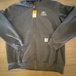 Carhartt Fill Zip Hoodie - NWT - Grey - Men's L - Logos