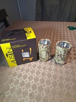 Austin Tools LED Spotlight & Camo Camping Lanterns Set.