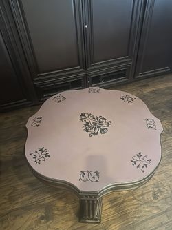 Coffee Table Purple Black Wood