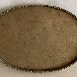 Chinese  or Japanese Old Bronze Tray