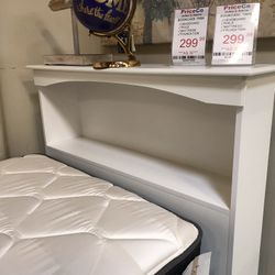 Twin Mattress and Headboard w/Metal Rails BUNDLE 