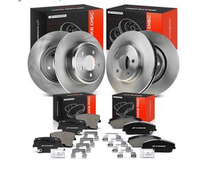 A-Premium Front Vented and Rear Solid Brake Rotors and Ceramic Pads Kit Compatible with Select Chrysler and Dodge Models - 300 05-20, Challenger 09-20