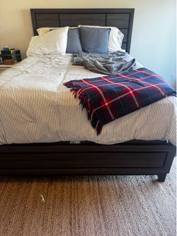 Free Queen Bed Frame and Box Spring (Mattress not included)