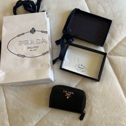 Prada Saffiano Leather Black Wallet 