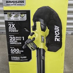 New 40V Ryobi Jet Fan blower / Vacuum kit