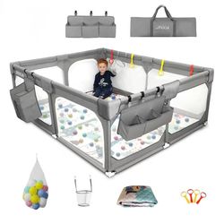 Used like new-Baby Playpen with Mat