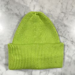 Neon green beanie