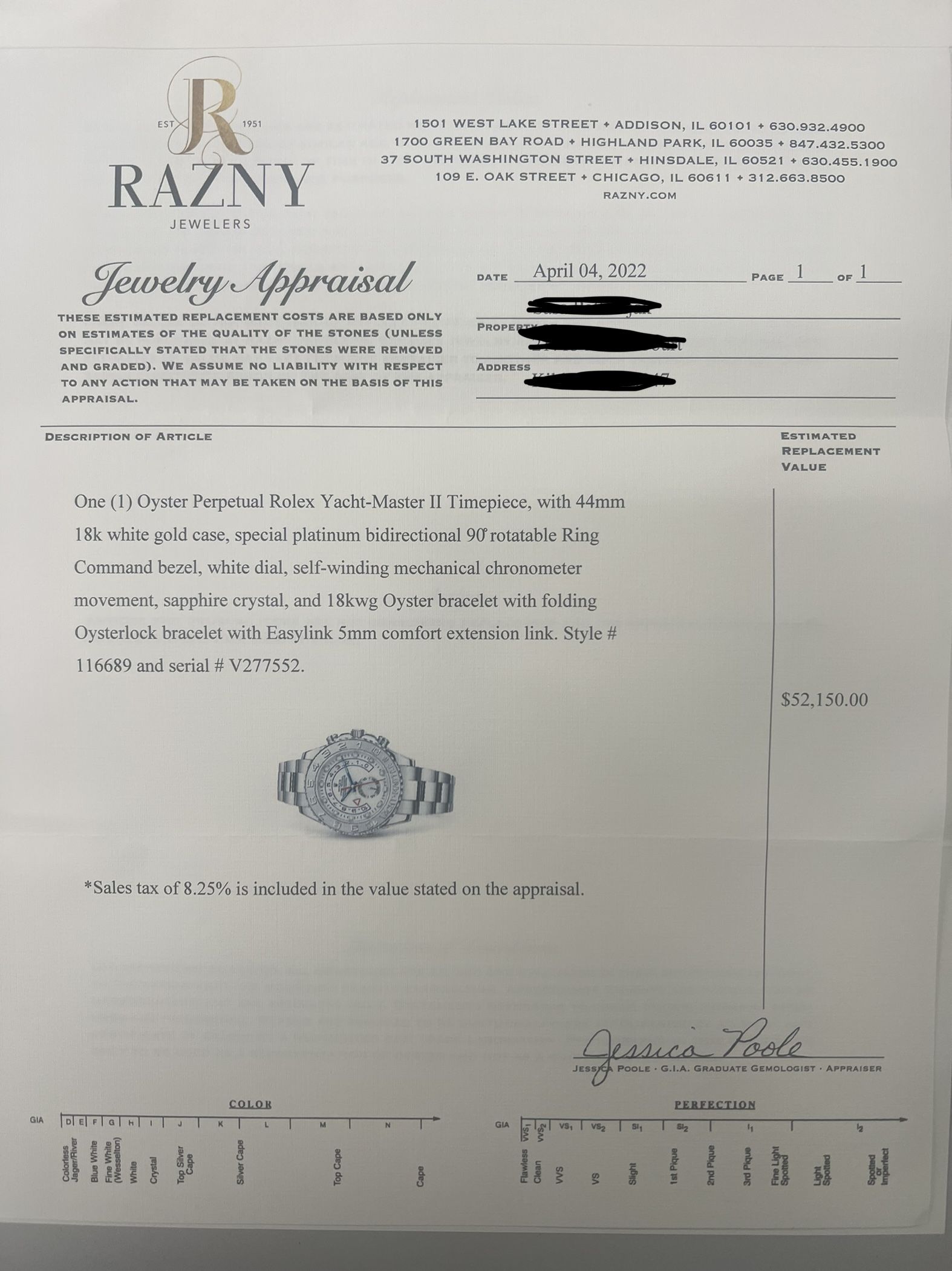 Rolex MINT Rolex Yacht Master II Watch 44mm 18K White Gold Blue YMII  Regatta 116689