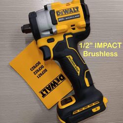 Dewalt New 1/2” Impact Wrench Brushless Atomic 