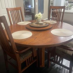 Oak Table with 6 Chairs