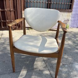 VINTAGE MID CENTURY MODERN FINN JUHL ARM CHAIR WHITE DESK DINING