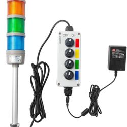 LED Andon Tower Lights Red/Yellow/Green/Blue
Super Bright 4 Stack with Buzzer Off-ON or Flash Plug Play Ready 16 ft Extension Cord 6 ft Industrial Ada