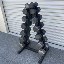 10-50 Dumbbell Set/ With Rack