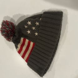 Grey, Red, And White American Flag Hat