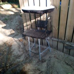 Small Pet Cage With New Dog Bed