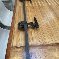 Antique pocket doors railing wheels set